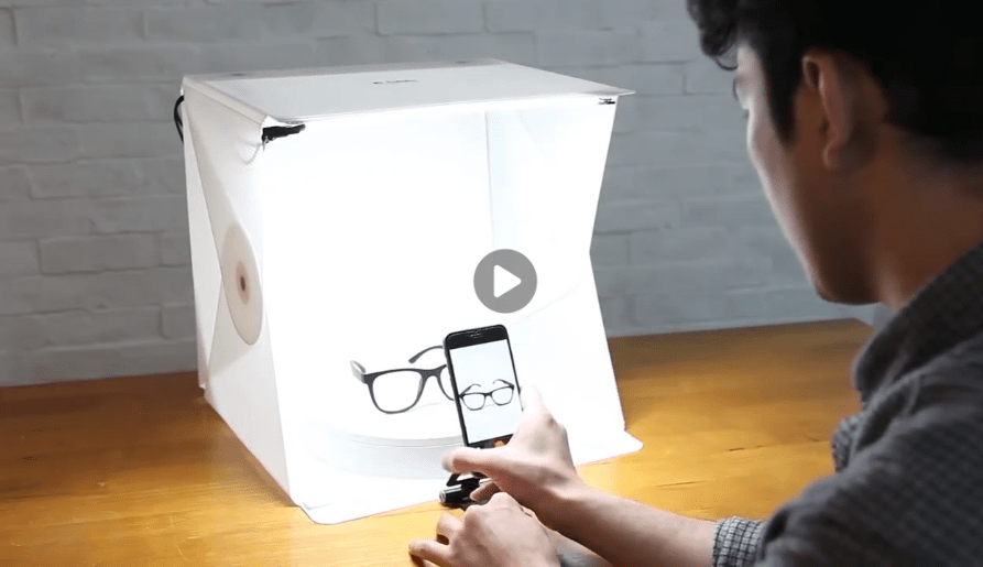 Caja de luz para la toma de set de video