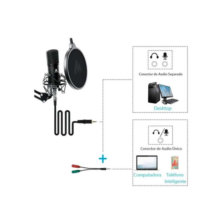 Kit Microfono Profesional Maono Condensador Podcast